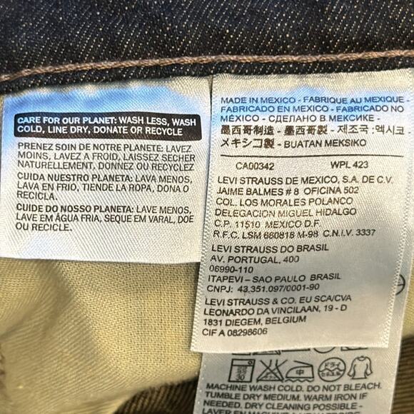 Levi's Men's 511 Slim Fit Dark Wash Jeans Size 36x29 - Picture 7 of 9